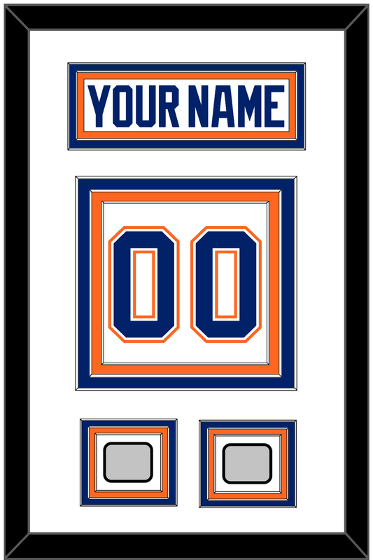 Edmonton Nameplate & Number (Back) With 2 Stanley Cup Champions Patches - Home White (1981-1994) - Premier Tier 1