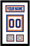 Edmonton Nameplate & Number (Back) With 2 Stanley Cup Champions Patches - Home White (1981-1994) - Triple Mat 1