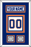 Edmonton Nameplate & Number (Back) With 2 Stanley Cup Champions Patches - Home White (1981-1994) - Triple Mat 2