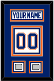 Edmonton Nameplate & Number (Back) With 2 Stanley Cup Champions Patches - Home White (1981-1994) - Triple Mat 2