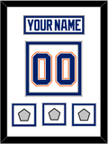 Edmonton Nameplate & Number (Back) With 3 Stanley Cup Champions Patches - Home White (1981-1994) - Double Mat 2