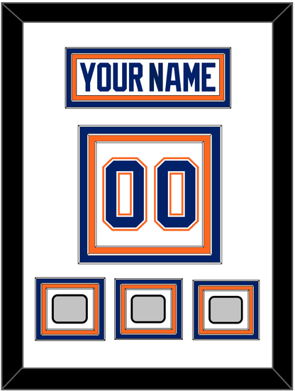 Edmonton Nameplate & Number (Back) With 3 Stanley Cup Champions Patches - Home White (1981-1994) - Premier Tier 1