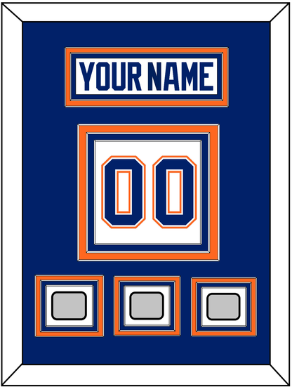 Edmonton Nameplate & Number (Back) With 3 Stanley Cup Champions Patches - Home White (1981-1994) - Premier Tier 2
