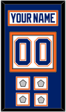Edmonton Nameplate & Number (Back) With 4 Stanley Cup Champions Patches - Home White (1981-1994) - Double Mat 3