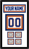 Edmonton Nameplate & Number (Back) With 4 Stanley Cup Champions Patches - Home White (1981-1994) - Triple Mat 1
