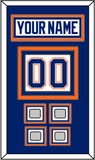 Edmonton Nameplate & Number (Back) With 4 Stanley Cup Champions Patches - Home White (1981-1994) - Triple Mat 2