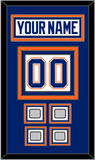 Edmonton Nameplate & Number (Back) With 4 Stanley Cup Champions Patches - Home White (1981-1994) - Triple Mat 2