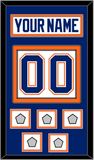 Edmonton Nameplate & Number (Back) With 5 Stanley Cup Champions Patches - Home White (1981-1994) - Double Mat 3