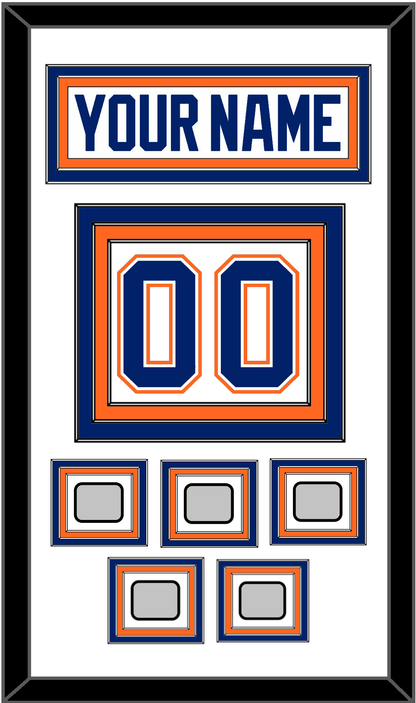 Edmonton Nameplate & Number (Back) With 5 Stanley Cup Champions Patches - Home White (1981-1994) - Premier Tier 1