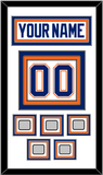 Edmonton Nameplate & Number (Back) With 5 Stanley Cup Champions Patches - Home White (1981-1994) - Triple Mat 1