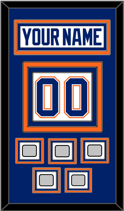 Edmonton Nameplate & Number (Back) With 5 Stanley Cup Champions Patches - Home White (1981-1994) - Premier Tier 2