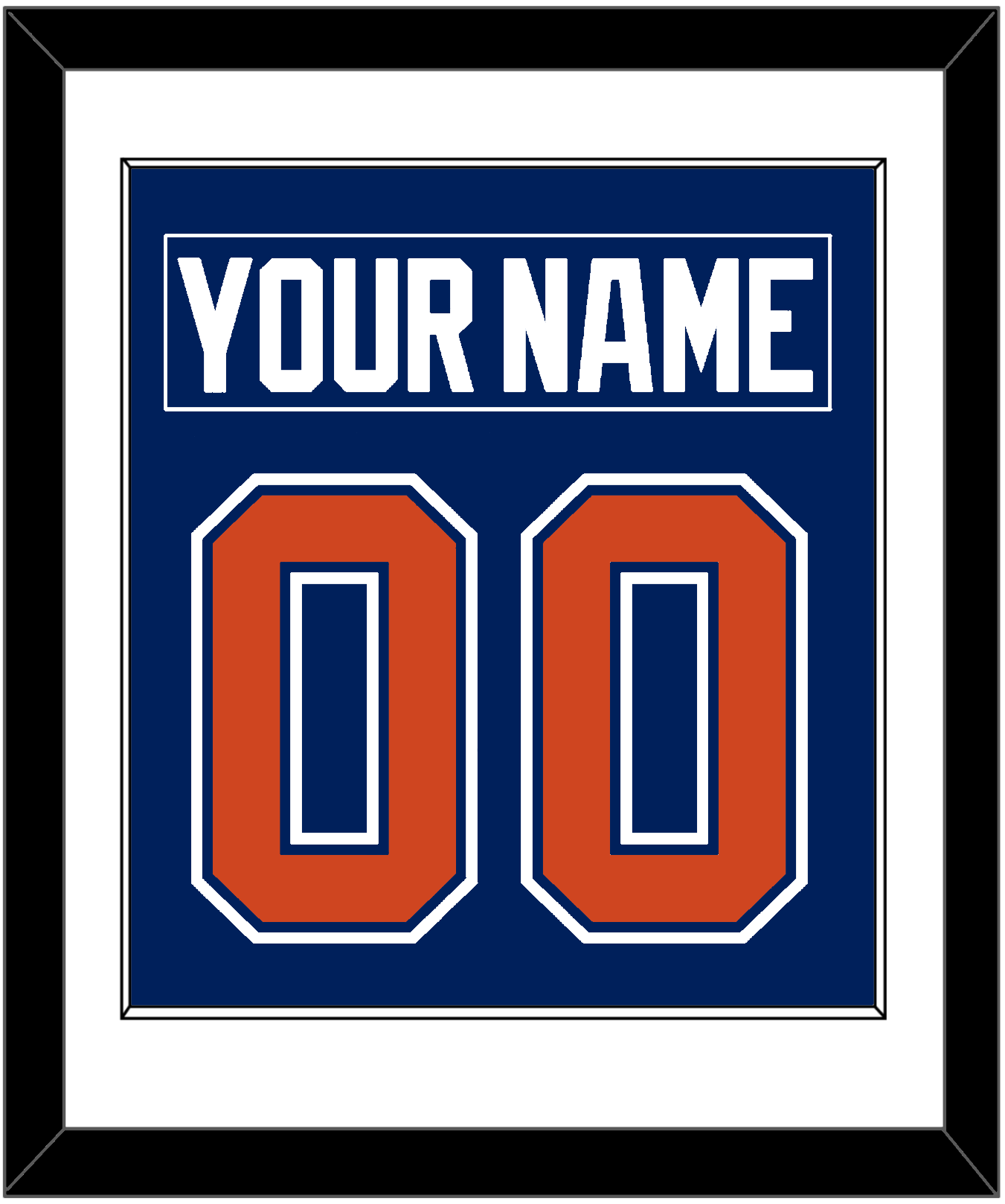 Edmonton Nameplate & Number (Back) Combined - Home Blue - Essential Tier 1