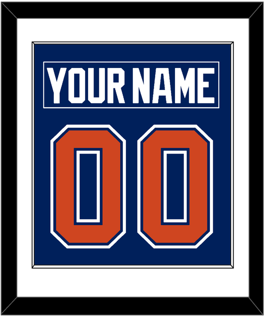 Edmonton Nameplate & Number (Back) Combined - Home Blue - Essential Tier 1