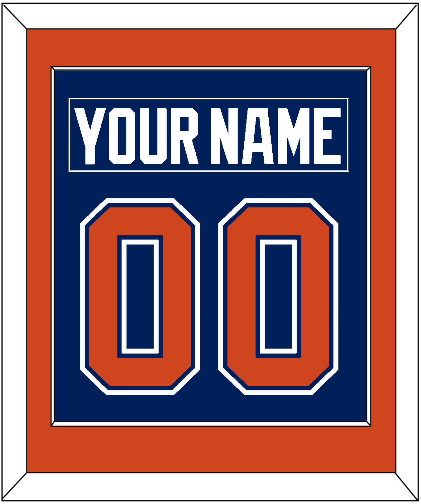 Edmonton Nameplate & Number (Back) Combined - Home Blue - Essential Tier 2
