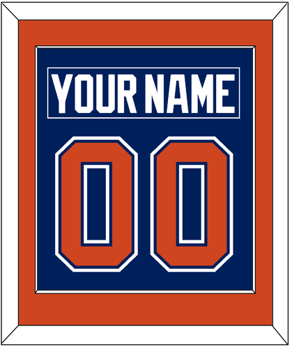 Edmonton Nameplate & Number (Back) Combined - Home Blue - Essential Tier 2