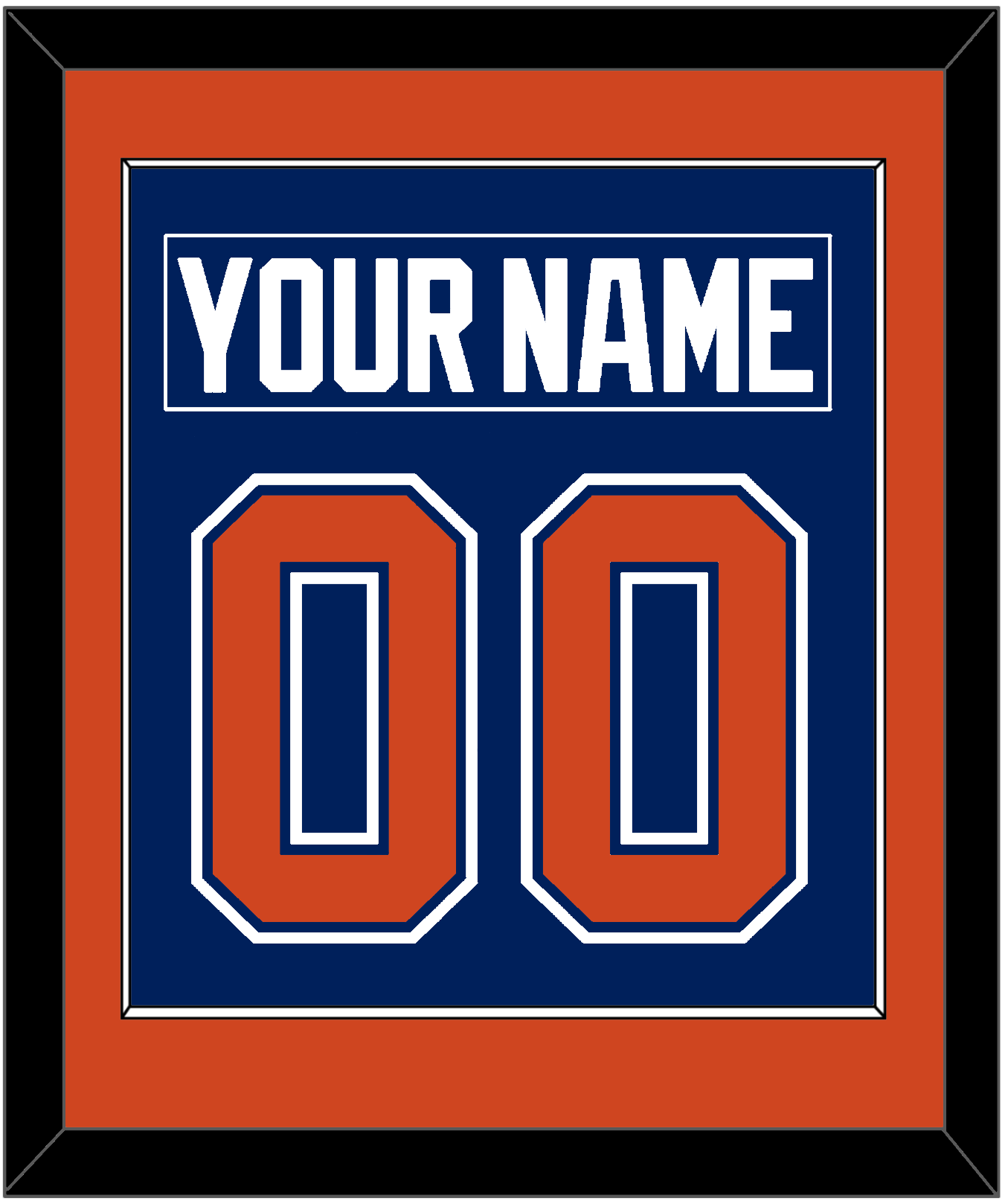 Edmonton Nameplate & Number (Back) Combined - Home Blue - Essential Tier 2