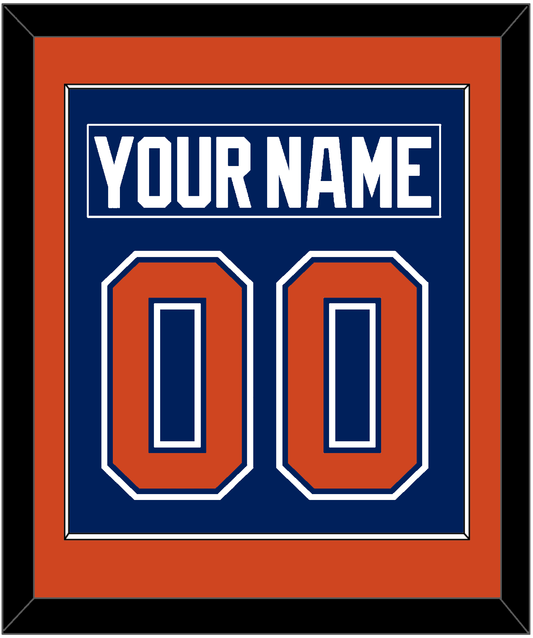 Edmonton Nameplate & Number (Back) Combined - Home Blue - Essential Tier 2
