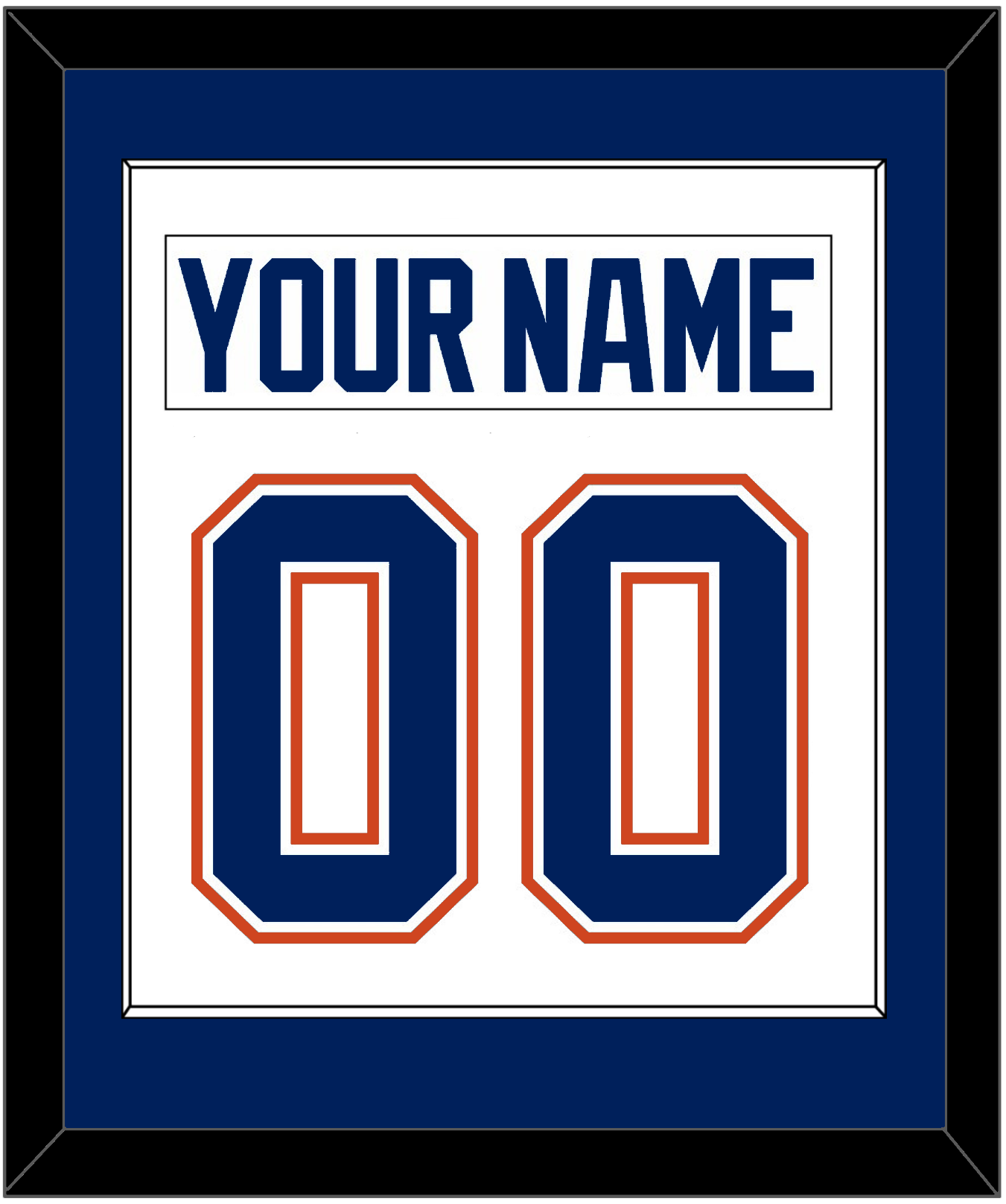 Edmonton Nameplate & Number (Back) Combined - Road White - Essential Tier 1