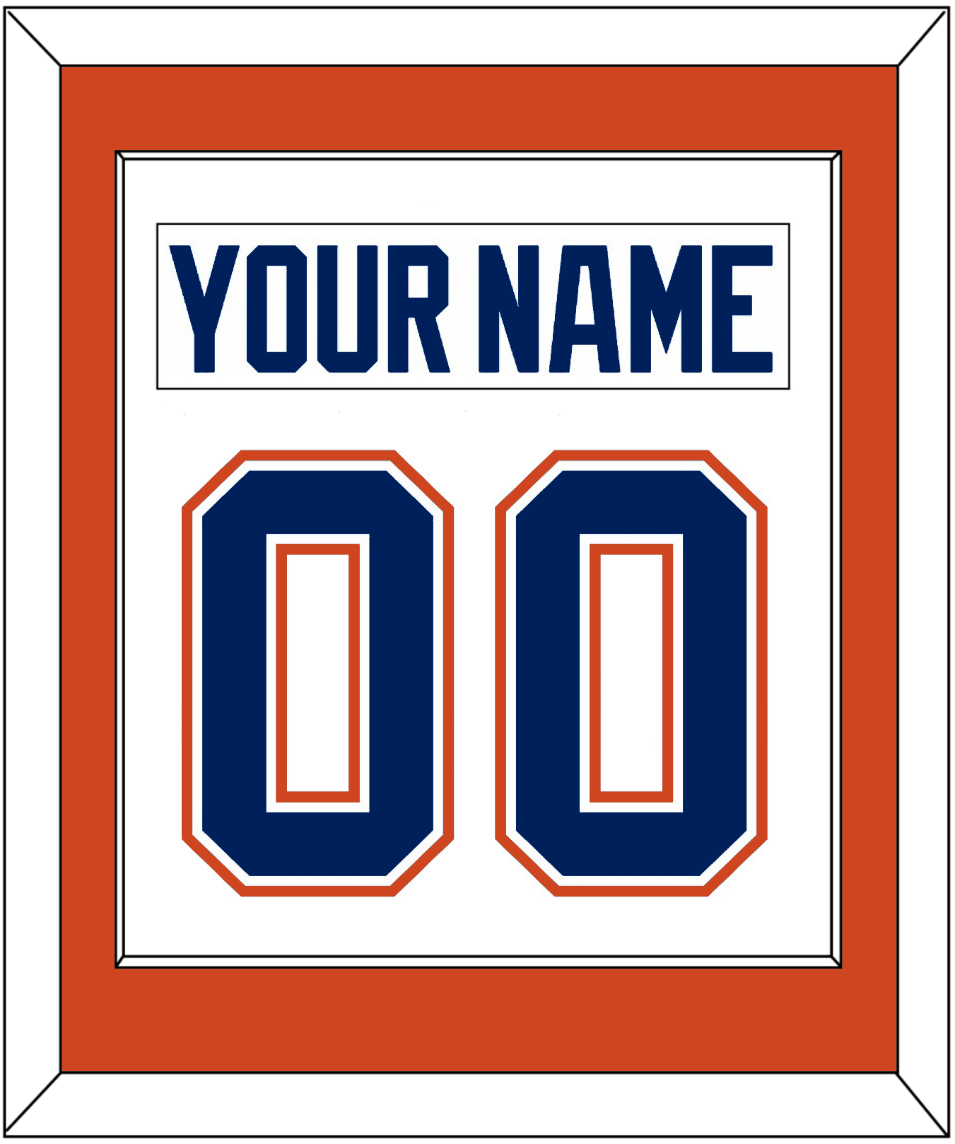 Edmonton Nameplate & Number (Back) Combined - Road White - Essential Tier 2