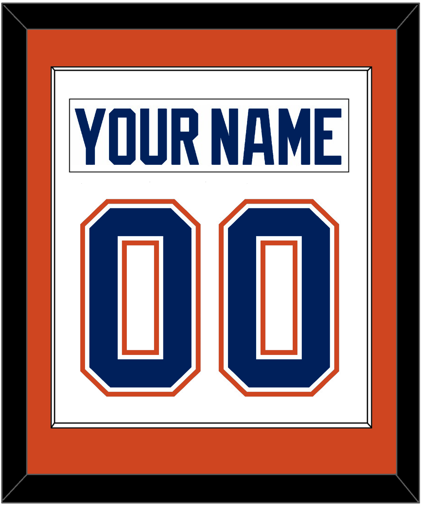 Edmonton Nameplate & Number (Back) Combined - Road White - Essential Tier 2