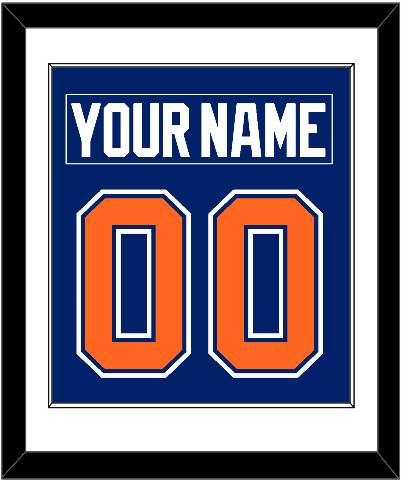 Edmonton Nameplate & Number (Back) Combined - Road Blue (1981-1994) - Essential Tier 1