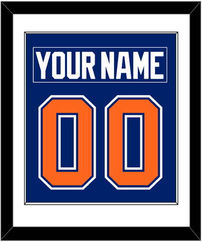 Edmonton Nameplate & Number (Back) Combined - Road Blue (1981-1994) - Essential Tier 1