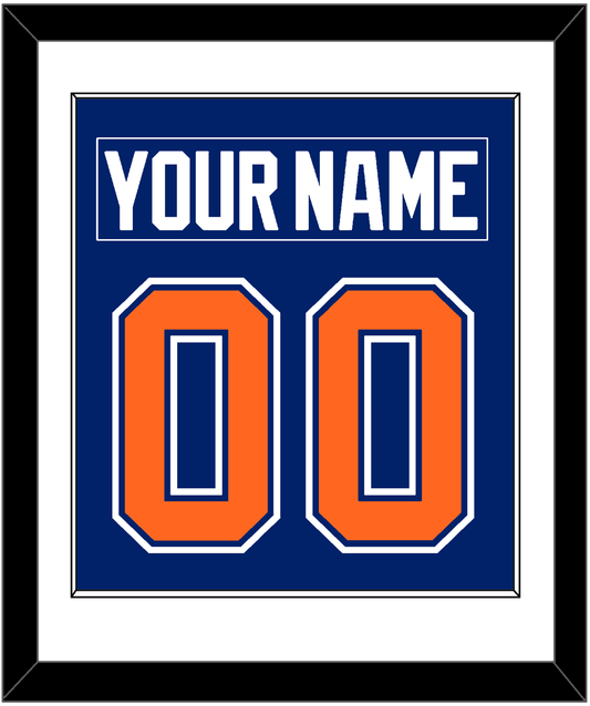Edmonton Nameplate & Number (Back) Combined - Road Blue (1981-1994) - Essential Tier 1