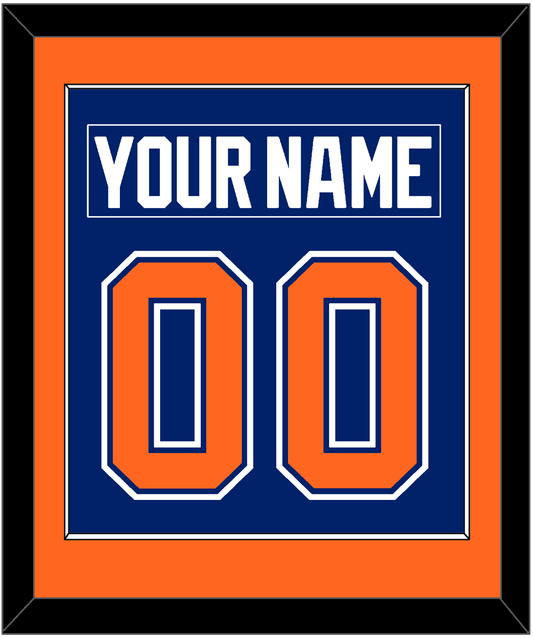 Edmonton Nameplate & Number (Back) Combined - Road Blue (1981-1994) - Essential Tier 2