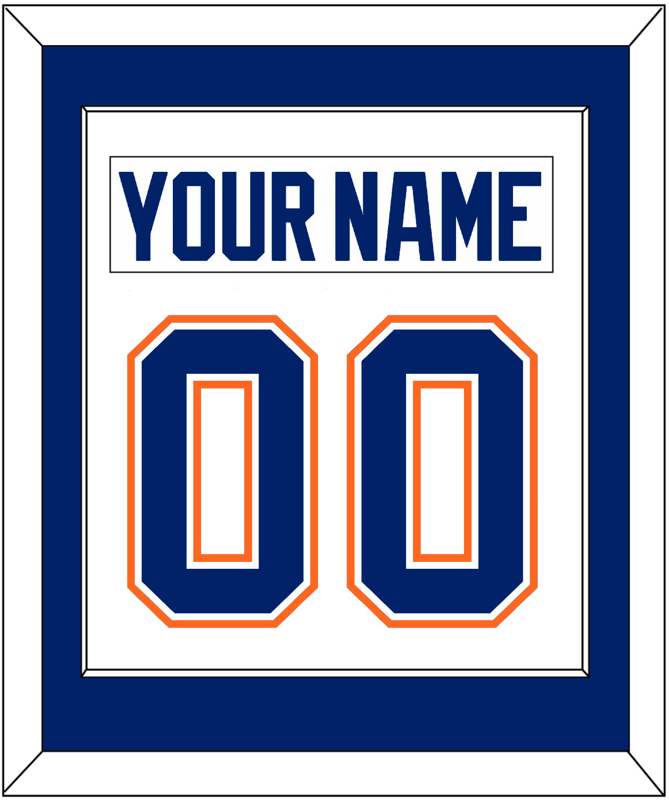 Edmonton Nameplate & Number (Back) Combined - Home White (1981-1994) - Essential Tier 1