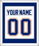 Edmonton Nameplate & Number (Back) Combined - Home White (1981-1994) - Single Mat 1