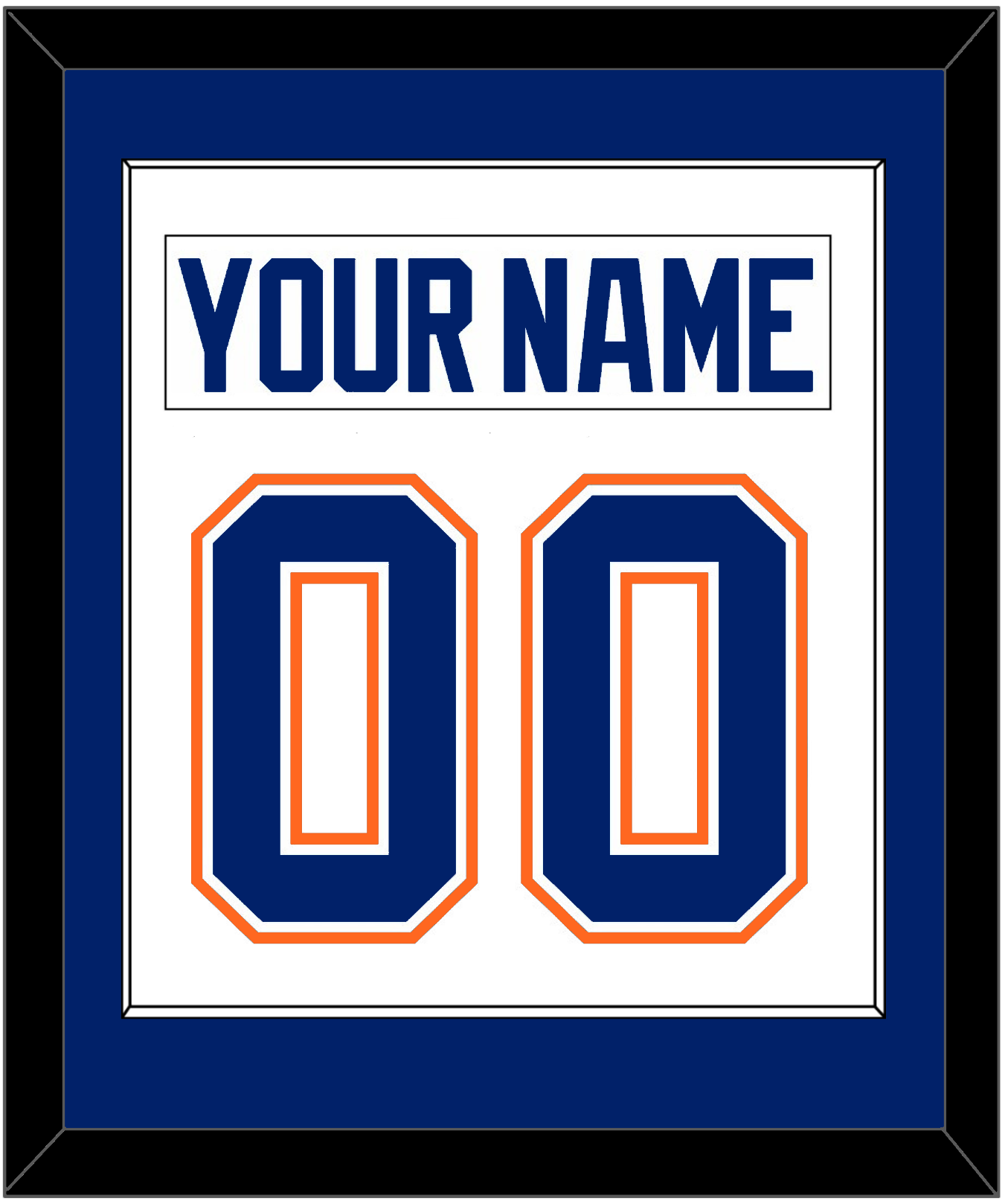 Edmonton Nameplate & Number (Back) Combined - Home White (1981-1994) - Essential Tier 1