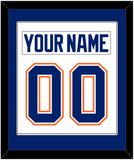 Edmonton Nameplate & Number (Back) Combined - Home White (1981-1994) - Single Mat 1