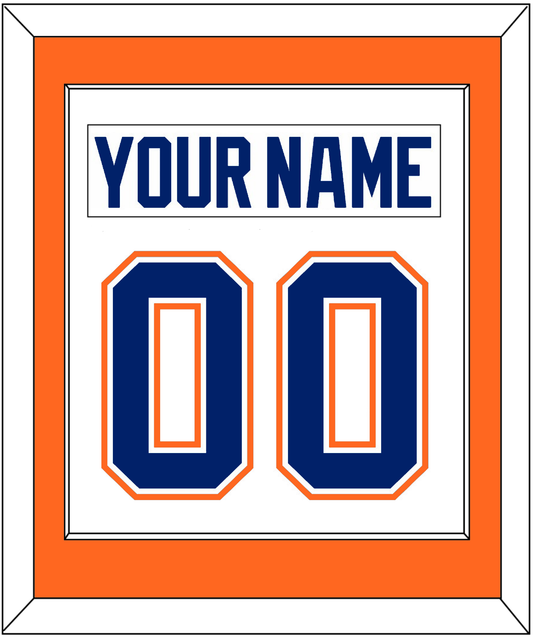Edmonton Nameplate & Number (Back) Combined - Home White (1981-1994) - Essential Tier 2