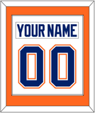 Edmonton Nameplate & Number (Back) Combined - Home White (1981-1994) - Single Mat 2