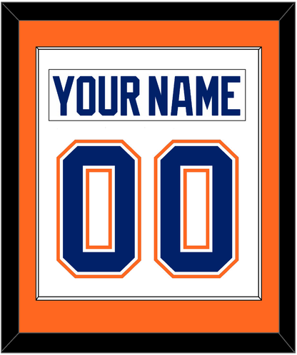 Edmonton Nameplate & Number (Back) Combined - Home White (1981-1994) - Essential Tier 2