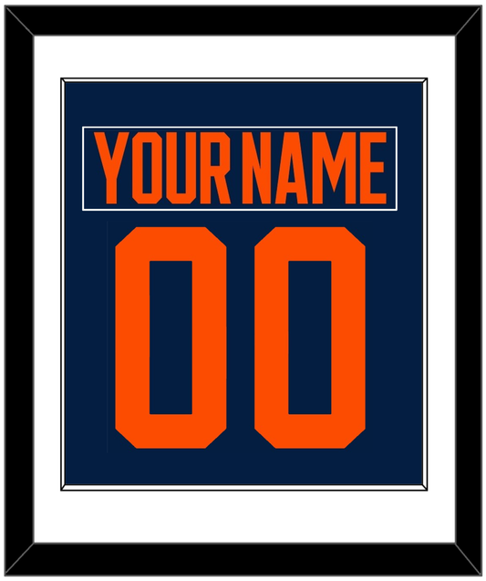 Edmonton Nameplate & Number (Back) Combined - Alternate Navy (2019-2024) - Essential Tier 1