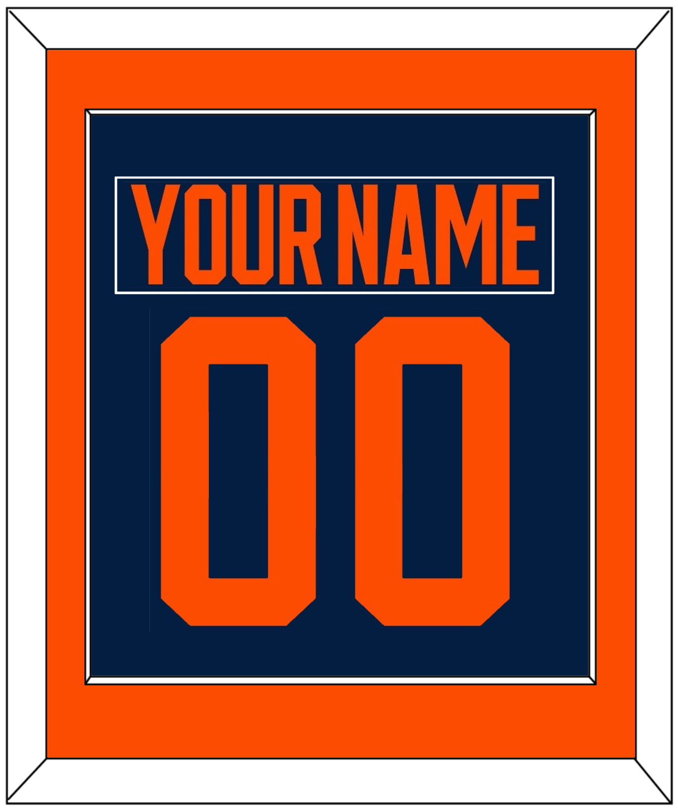 Edmonton Nameplate & Number (Back) Combined - Alternate Navy (2019-2024) - Essential Tier 2