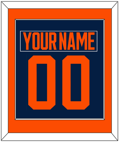 Edmonton Nameplate & Number (Back) Combined - Alternate Navy (2019-2024) - Essential Tier 2