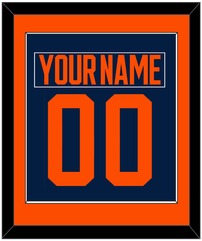 Edmonton Nameplate & Number (Back) Combined - Alternate Navy (2019-2024) - Essential Tier 2