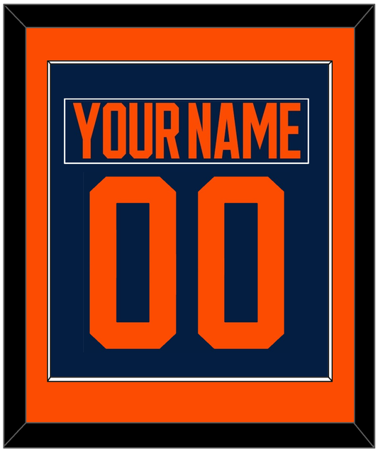 Edmonton Nameplate & Number (Back) Combined - Alternate Navy (2019-2024) - Essential Tier 2