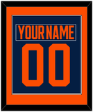 Edmonton Nameplate & Number (Back) Combined - Alternate Navy (2019-2024) - Single Mat 2