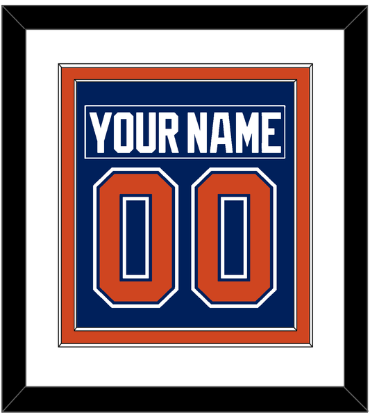 Edmonton Nameplate & Number (Back) Combined - Home Blue - Signature Tier 1