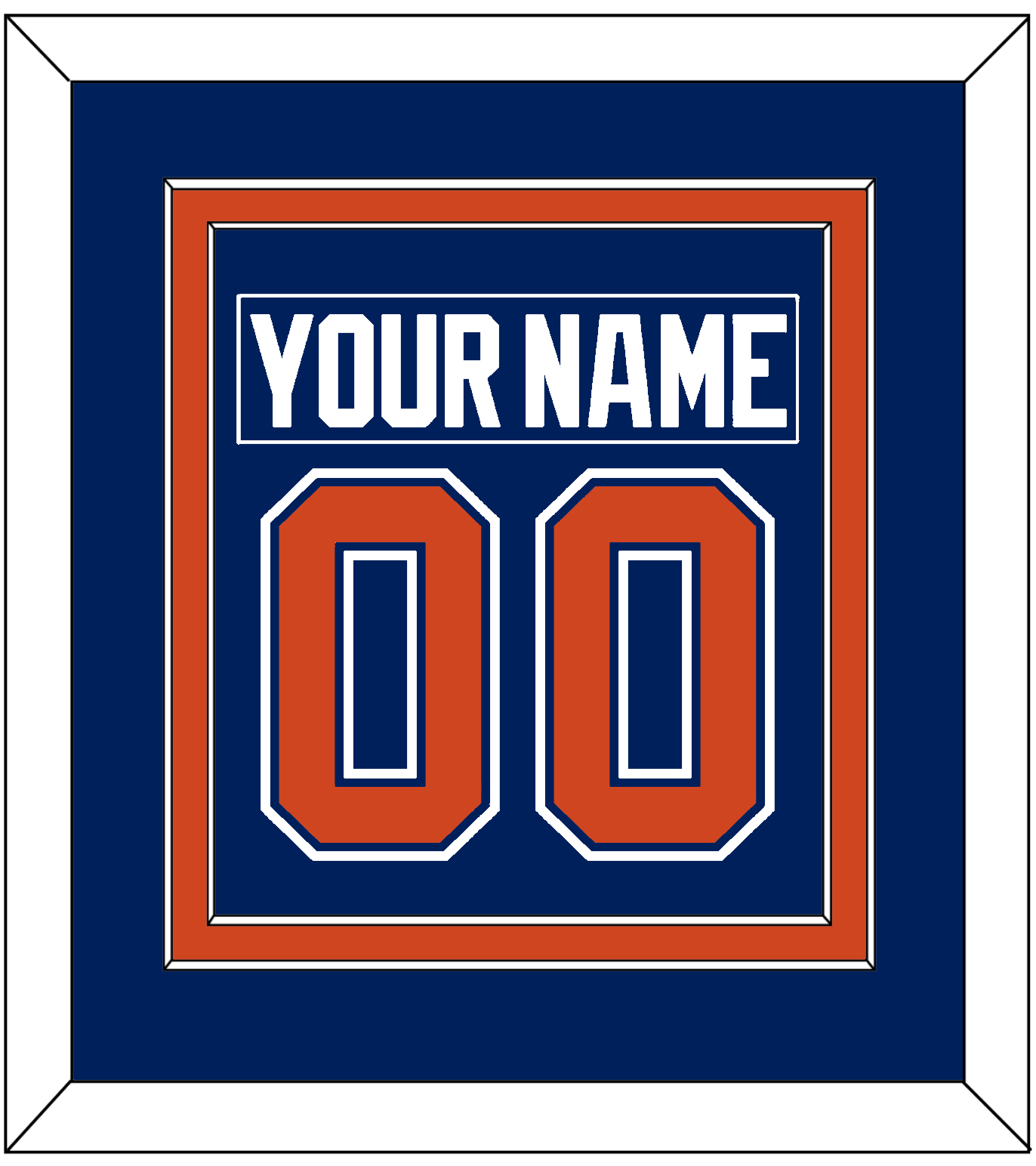 Edmonton Nameplate & Number (Back) Combined - Home Blue - Signature Tier 2