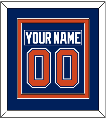 Edmonton Nameplate & Number (Back) Combined - Home Blue - Signature Tier 2