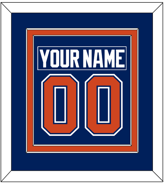 Edmonton Nameplate & Number (Back) Combined - Home Blue - Signature Tier 2