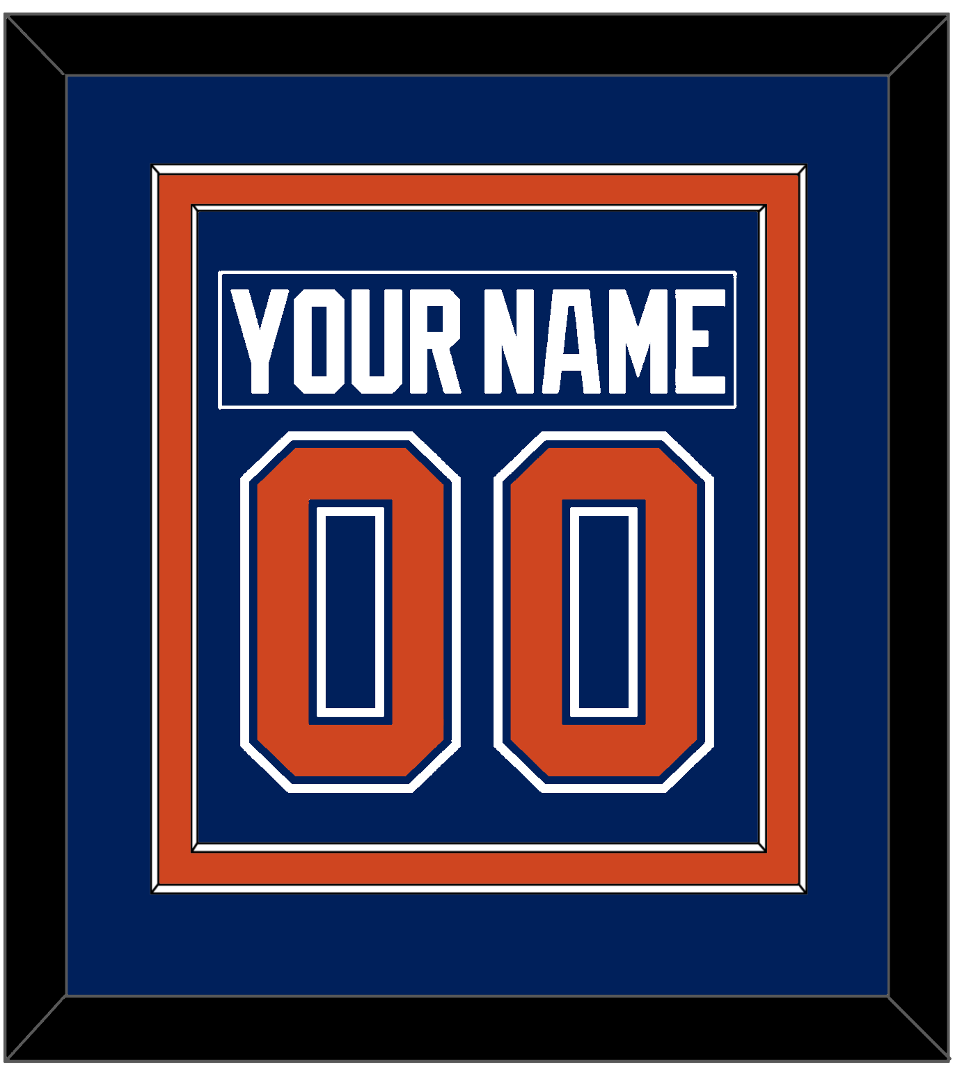 Edmonton Nameplate & Number (Back) Combined - Home Blue - Signature Tier 2