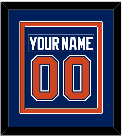 Edmonton Nameplate & Number (Back) Combined - Home Blue - Signature Tier 2