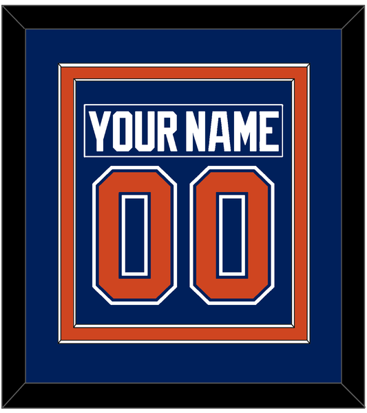 Edmonton Nameplate & Number (Back) Combined - Home Blue - Signature Tier 2