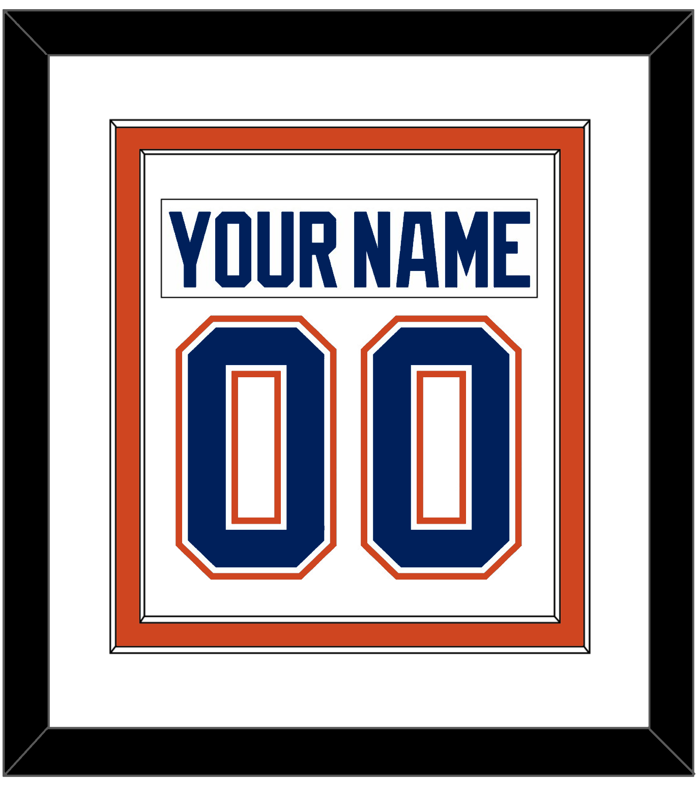 Edmonton Nameplate & Number (Back) Combined - Road White - Signature Tier 1