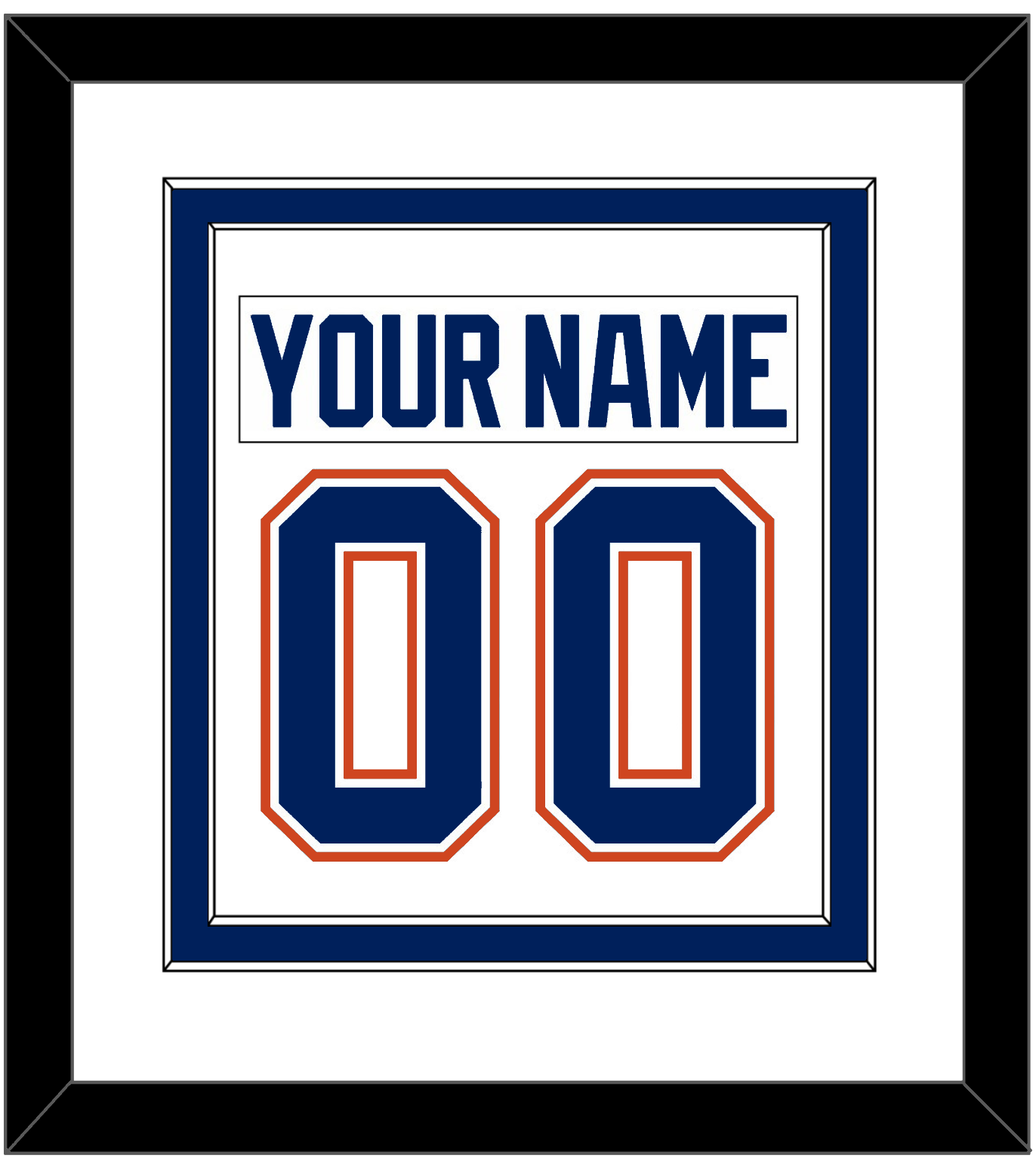 Edmonton Nameplate & Number (Back) Combined - Road White - Signature Tier 2